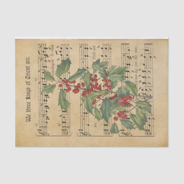 Ephemera We Three Kings of Orient are Decoupage Tissue Paper (Front)