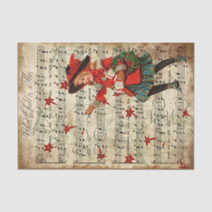 Ephemera What Child Is This Carol Decoupage  Tissue Paper