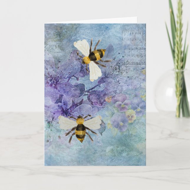 Ephemera With Bees Mother's Day Card (Front)