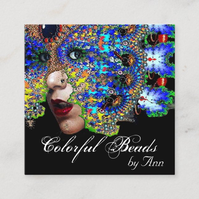 EPHEMERAL Beauty,Fashion,Cosmetics, Makeup Artist Square Business Card (Front)