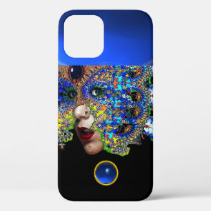 EPHEMERAL,BEAUTY WITH MASK  BLUE Sapphire Gem  iPhone 12 Case