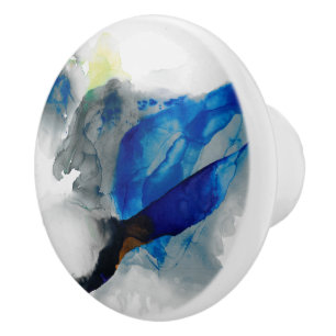 Ephemeral - Blue & Grey Ceramic Knob