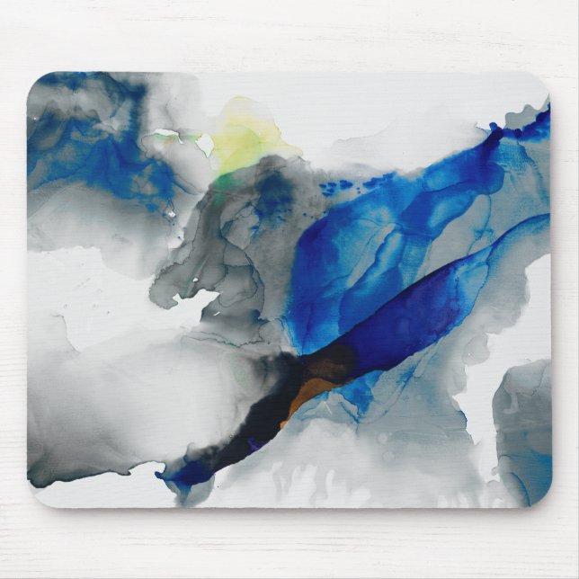 Ephemeral - Blue & Grey Mouse Mat (Front)