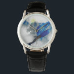Ephemeral - Blue & Grey Watch<br><div class="desc">Ephemeral I by Sisa Jasper. Smokey-like abstract design done in greys and deep blues.</div>