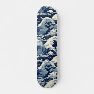 Ephemeral Crests: Hokusai Waves Reimagined Skateboard