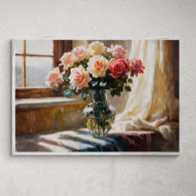 Ephemeral Elegance: Roses by the Window