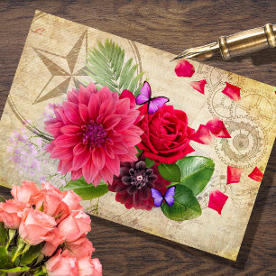 Ephemeral Florals Decoupage Tissue Paper