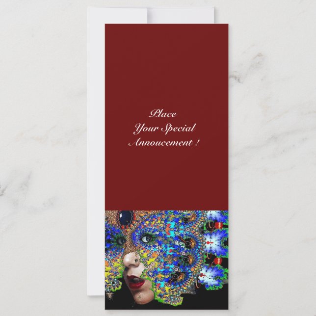 EPHEMERAL Mardi Gras Masquerade Ball ,Blue Mask Announcement (Front)