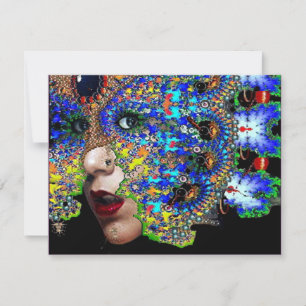 EPHEMERAL Mardi Gras Masquerade Party ,Blue, Mask Invitation