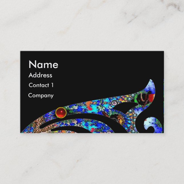 EPHEMERAL MONOGRAM Beauty,Salon,Spa,Makeup Artist Business Card (Front)