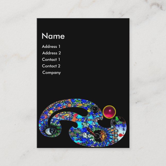 EPHEMERAL RUBY / Beauty ,Salon, Spa, Makeup Artist Business Card (Front)