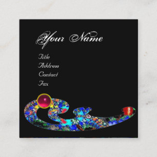 EPHEMERAL RUBY / Beauty ,Salon, Spa, Makeup Artist Square Business Card