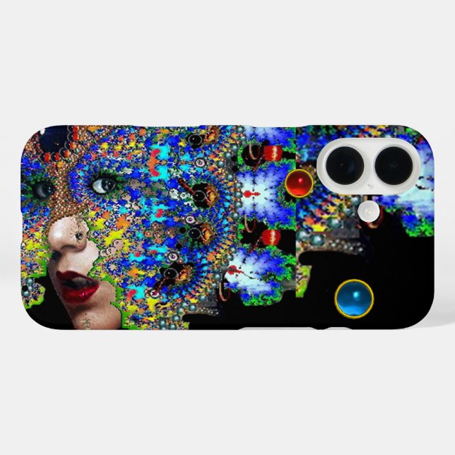 EPHEMERAL WOMAN  / Colourful Fractal Mask,Gemstone Case-Mate iPhone Case (Back (Horizontal))