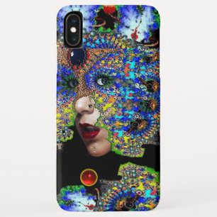 EPHEMERAL/ WOMAN WITH COLORFUL FRACTAL MASK iPhone XS MAX CASE