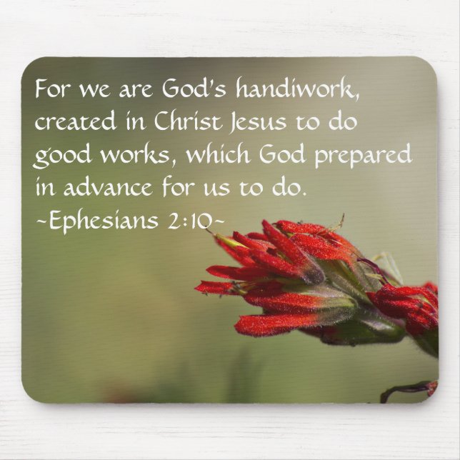 Ephesians 2:10 mouse mat (Front)