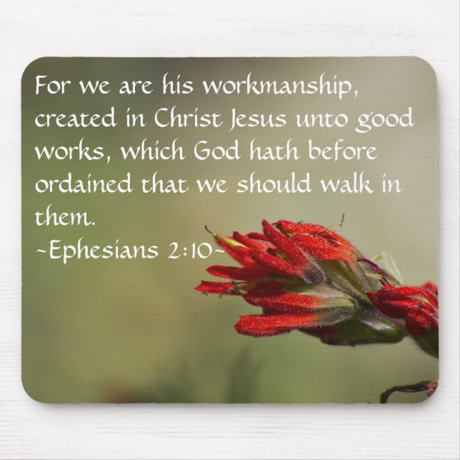 Ephesians 2:10 mouse mat (Front)