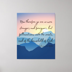 Ephesians 2:19 Bible Verse KJV Pic Wall Art