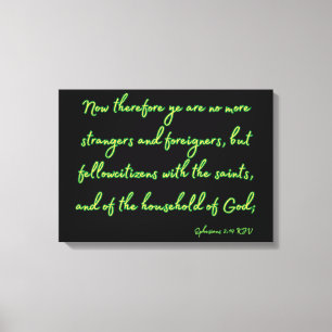 Ephesians 2:19 Bible Verse KJV Wall Art