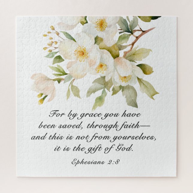 Ephesians 2:8 By Grace you have been saved Bible Jigsaw Puzzle (Vertical)