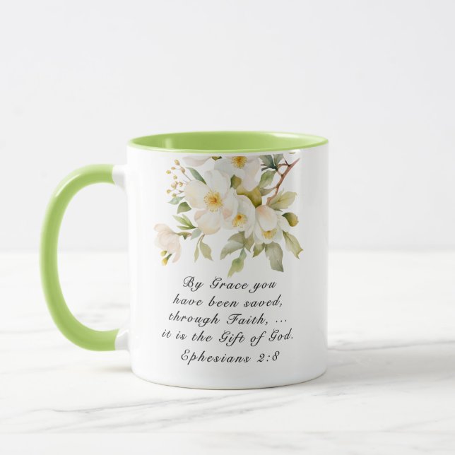 Ephesians 2:8 By Grace you have been saved Bible Mug (Left)