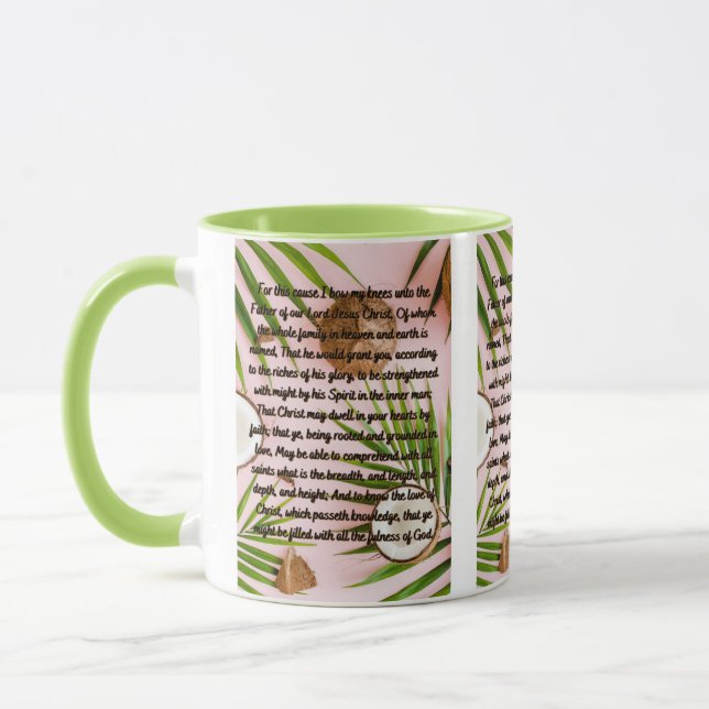Ephesians 3:14-19 Prayer Two-Tone Mug (Left)