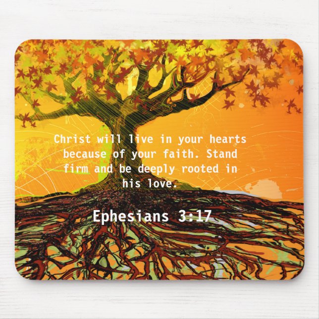 Ephesians 3:17 mouse mat (Front)