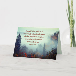 Ephesians 3:20 Our GOD is Able... Fall Forest Card