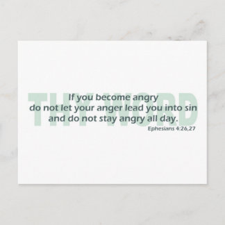 Ephesians 4: 26-27 postcard