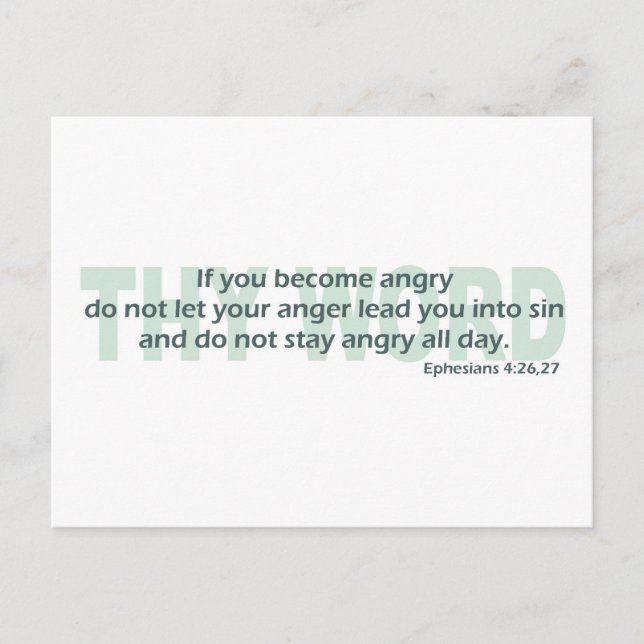 Ephesians 4: 26-27 postcard (Front)