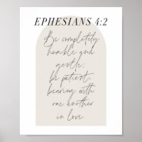 Ephesians. 4:2 Minimal Boho Beige Arch