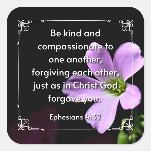 Ephesians 4:32 square sticker (Front)