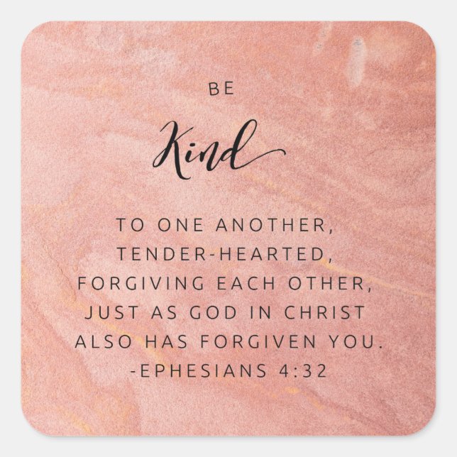 Ephesians 4:32 square sticker (Front)