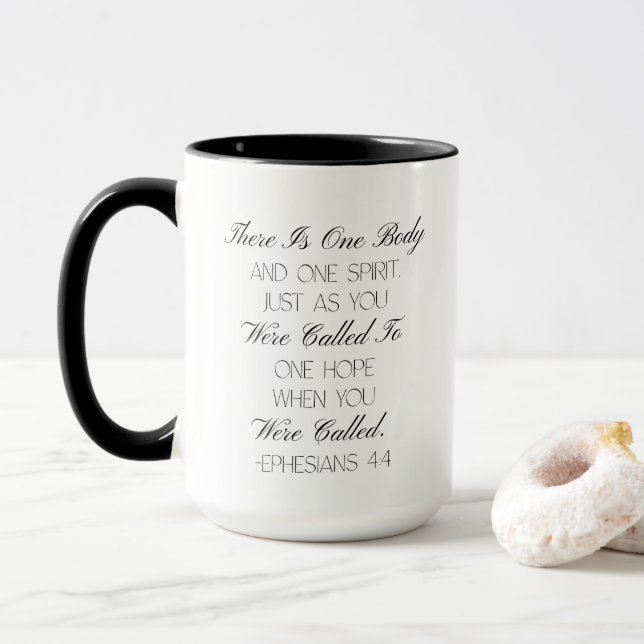 Ephesians 4:4 Hope Bible Verse Mug  (With Donut)