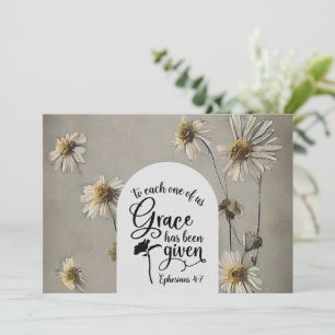 Ephesians 4:7 Grace is given Bible Flat Card