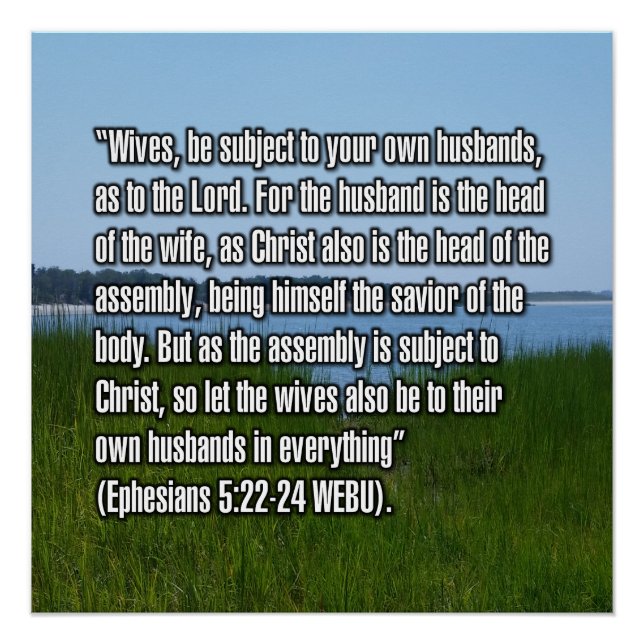 Ephesians 5:22-24 WEBU Poster (Front)