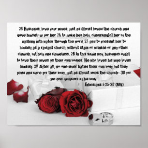 Ephesians 5:25-30 Bible Blossoms Destiny's Destiny Poster