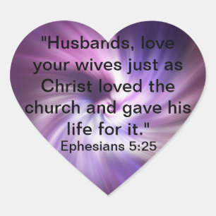 Ephesians 5:25 heart sticker