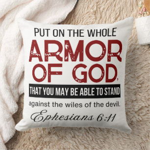 Ephesians 6:11 Put on the Whole Armour of God Cushion