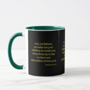 Ephesians 6:4 KJV Bible Scripture Two-Tone Mug