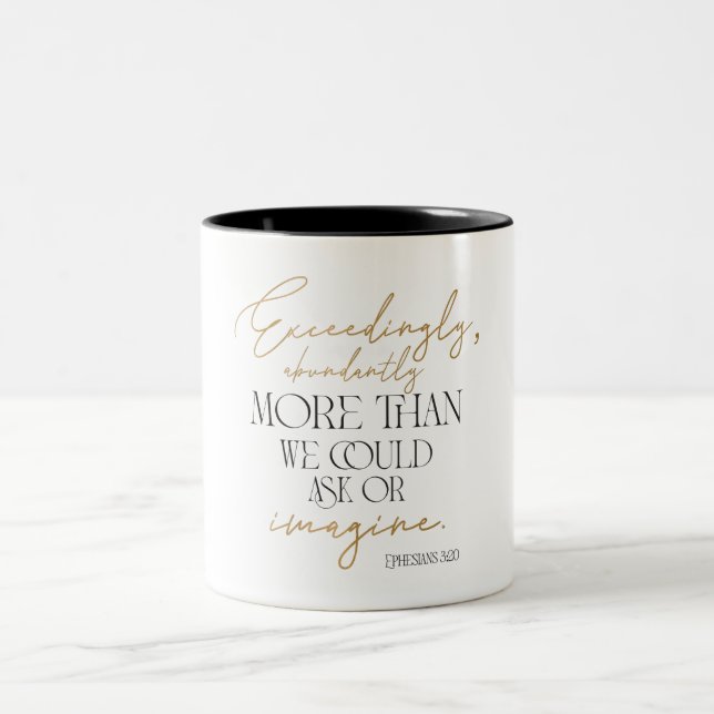 Ephesians Gold and Black Inspirational Coffee Mug (Center)