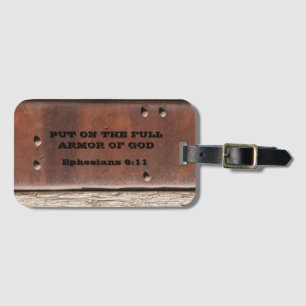 Ephesians Put on the full armour of God Luggage Tag