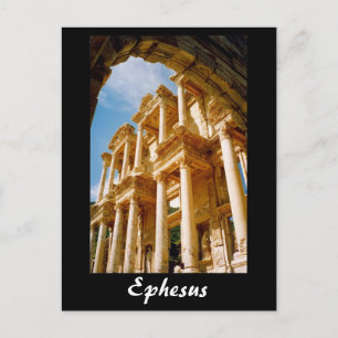 ephesus library turkey postcard
