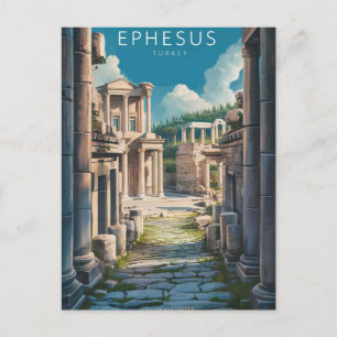 Ephesus, Turkey. Vintage Travel Postcard