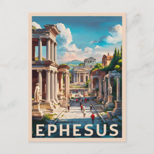 Ephesus, Turkey. Vintage Travel Postcard