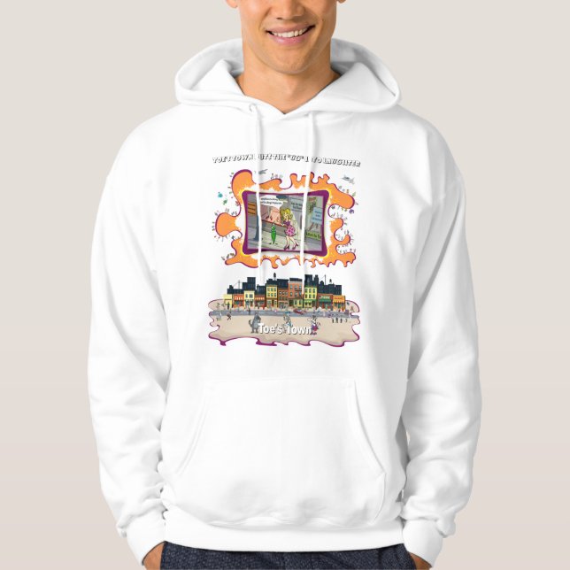 Epi Peas | Literal Wordplay Humor White Hoodie (Front)