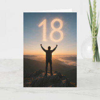 Epic 18th Birthday Mountain Sunrise  Card