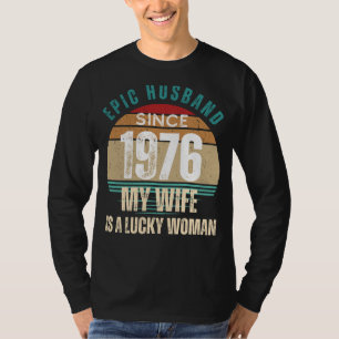 Epic 76 Hubby Tee: Fortunate Wifes Joy, Mens Funny T-Shirt