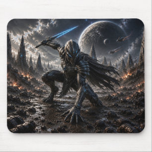 Epic Alien Knight in a Distant Galaxy Mouse Mat