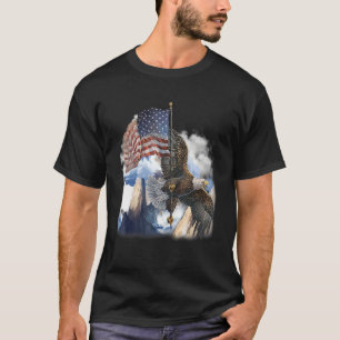 Epic American Eagle Swea 4 Of July Usa Flag Mounta T-Shirt