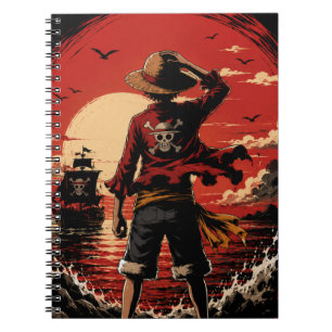 Epic Anime Pirate at Crimson Sunset Adventure Fa Notebook